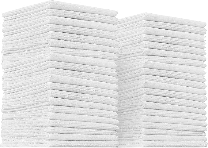 TTpn Best Lint-Free Warp Knitted. Microfiber Multipurpose Cleaning Cloth.Dishrag .Wash Cloth. Dish Cloths & Dish Towels. Pack of 50