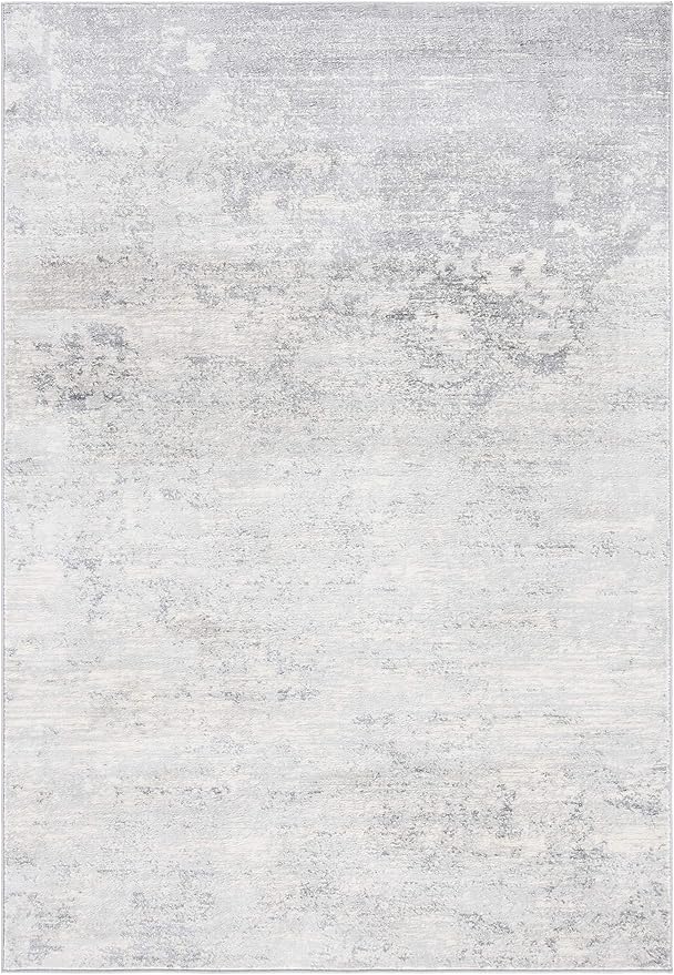 SAFAVIEH Brentwood Collection 6' x 9' Ivory/Grey BNT822A Modern Abstract Non-Shedding Living Room Bedroom Dining Home Office Area Rug