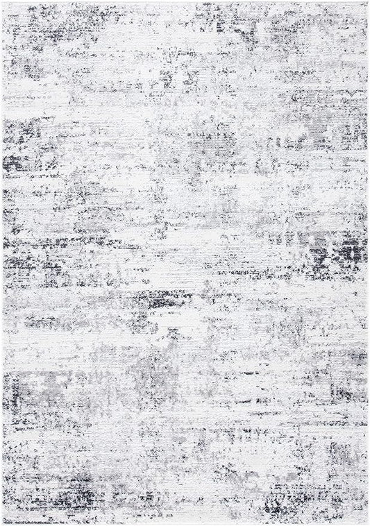 SAFAVIEH Amelia Collection Accent Rug - 2'2" x 4', Ivory & Grey, Modern Abstract Design, Non-Shedding & Easy Care, Ideal for High Traffic Areas in Entryway, Living Room, Bedroom (ALA700C)