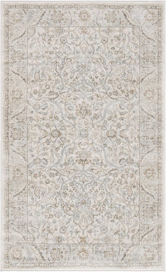 SAFAVIEH Isabella Collection Accent Rug - 2'2" x 5', Cream & Beige, Oriental Design, Non-Shedding & Easy Care, Ideal for High Traffic Areas in Entryway, Living Room, Bedroom (ISA912A)
