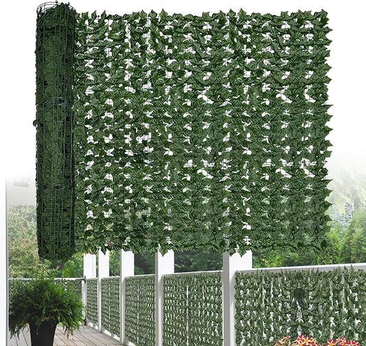 Artificial Ivy Privacy Fence Screen: 144 "x 48" (48 Sqft) Anti-Ultraviolet Artificial Hedge Grass Wall, Used for Indoor and Outdoor Green Background, Garden Greening Decoration