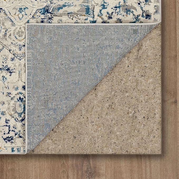 Mohawk Home Invati Traditional Floral Ornamental Royal Blue 2' 11" x 5' Area Rug Perfect for Living Room, Dining Room, Office