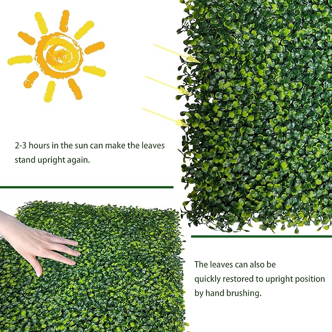 Artificial Ivy Privacy Fence Wall Screen: 6FT X12FT (72 sqft) UV-Anti Faux Boxwood Roll Panels Greenery Backdrop Ivy Vine Leaf Hedges Fence Panels for Indoor Outdoor Green Wall Decor
