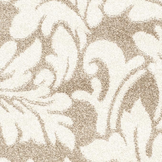 SAFAVIEH Amherst Collection Runner Rug - 2'3" x 7', Wheat & Beige, Floral Design, Non-Shedding & Easy Care, Ideal for High Traffic Areas in Living Room, Bedroom (AMT425S)