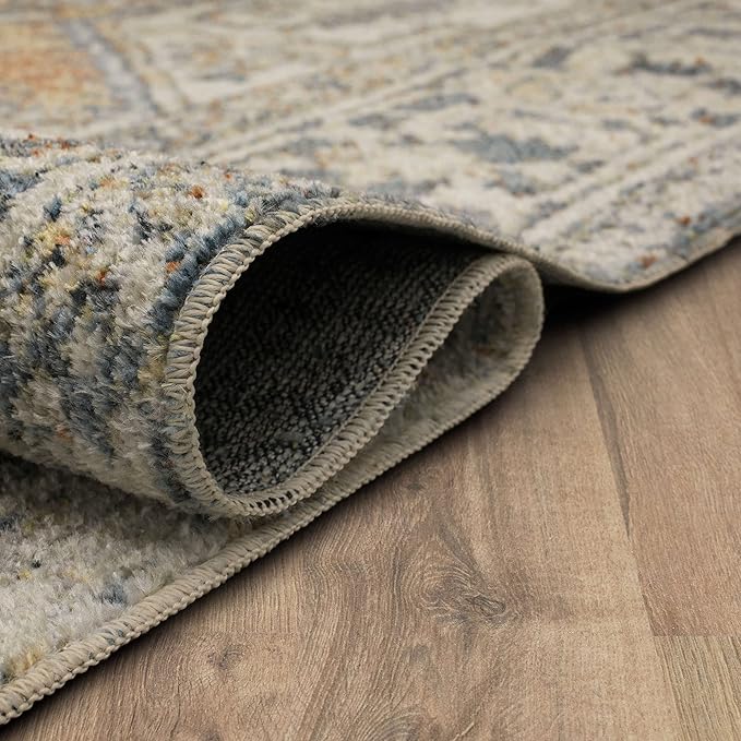 Mohawk Home Nyx Floral Ornamental Cream 6' x 9' Area Rug Perfect for Living Room, Dining Room, Office