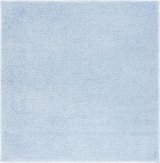 SAFAVIEH Lindsay Shag Collection Square Rug - 6'7" Square, Aqua, Contemporary Design, Ideal for High Traffic Areas in Bedroom, Dining Room & Kitchen (LNS560J-7SQ)