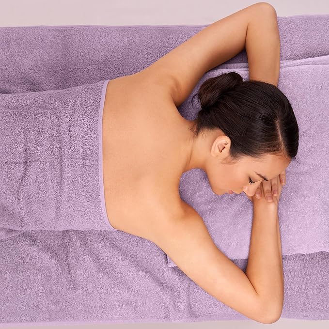Bath Sheets – Extra Large Bathroom Sheet Set – Pack of 2 Jumbo Towels Lilac (71x35in) – 100% Cotton Soft Quick Dry Large Bath Towels for Adults Hotel Spa Bathroom Use