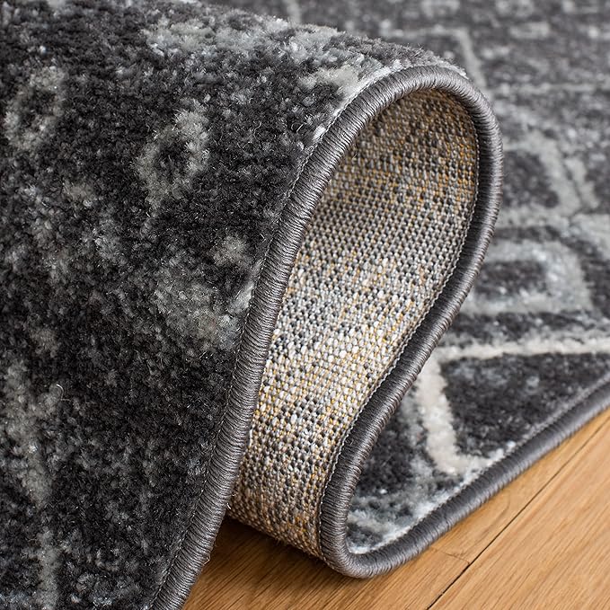 SAFAVIEH Area Rug 10x14 - Amsterdam Collection - Large - Dark Grey & Light Grey, Non-Shedding & Easy to Clean, Ideal for Living Room, Bedroom, Dining Space (AMS108J)