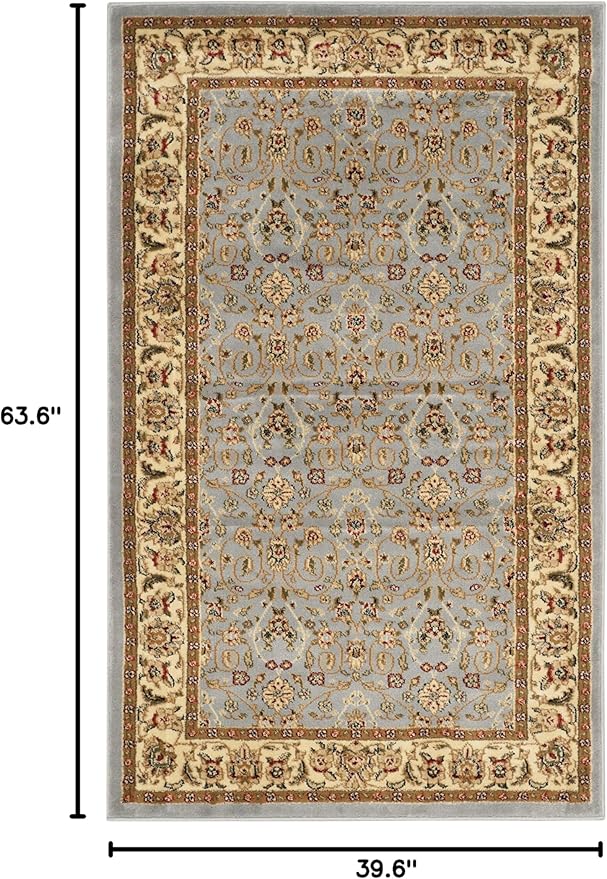 SAFAVIEH Lyndhurst Collection Accent Rug - 3'3" x 5'3", Light Blue & Ivory, Oriental Design, Non-Shedding & Easy Care, Ideal for High Traffic Areas in Entryway, Living Room, Bedroom (LNH312B)