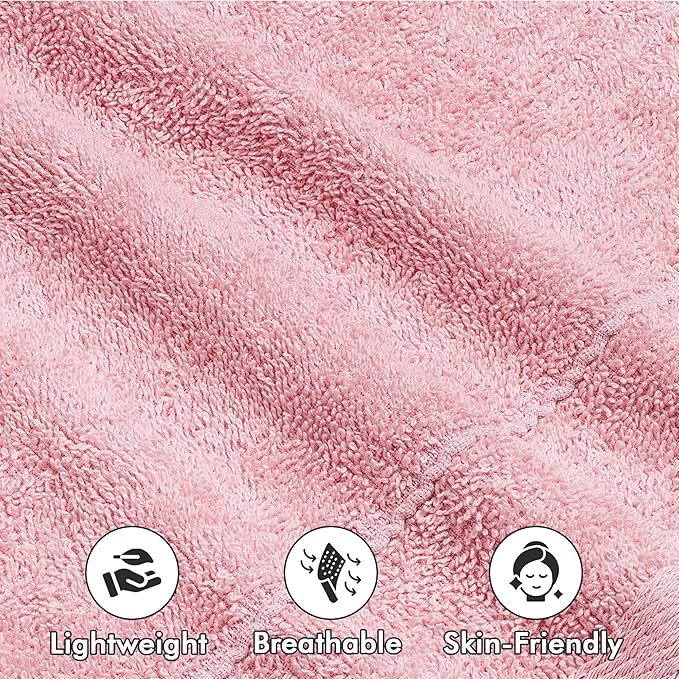Face Towels Pack of 12 – 100% Cotton Wash Cloths (12x12 inch) – Soft, Quick Dry & Highly Absorbent Hand Towels for Bathroom, Spa, Gym, Kitchen and for Daily Use - (Baby Pink)