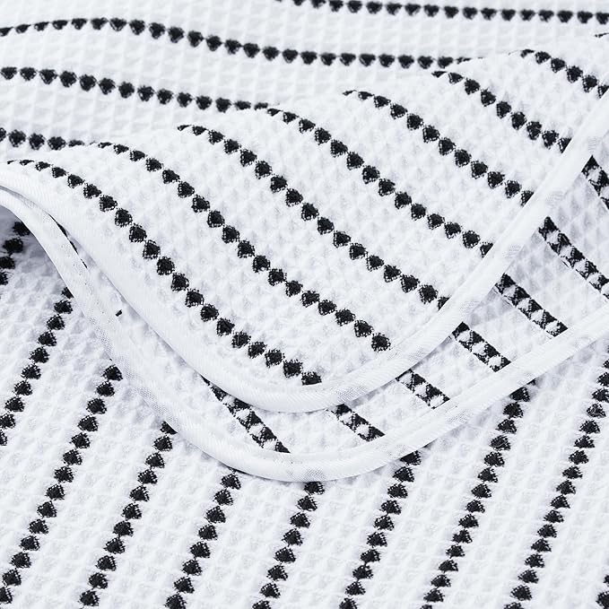 430 GSM Microfiber Oversize Quick Dry Lint Free Bath Towel, 60 x 30 in, 4 Pack (Waffle Weave)