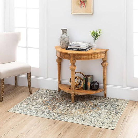 Mohawk Home Nyx Floral Ornamental Cream 3' 11" x 6' Area Rug Perfect for Living Room, Dining Room, Office