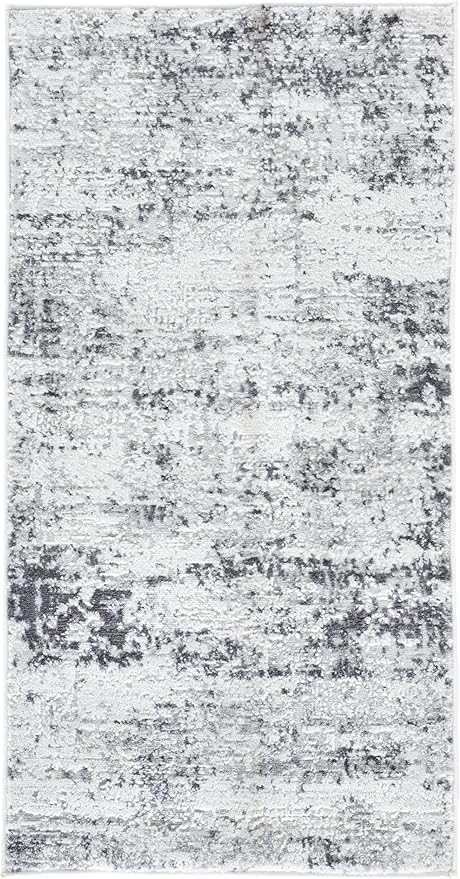SAFAVIEH Amelia Collection Accent Rug - 2'2" x 4', Ivory & Grey, Modern Abstract Design, Non-Shedding & Easy Care, Ideal for High Traffic Areas in Entryway, Living Room, Bedroom (ALA700C)