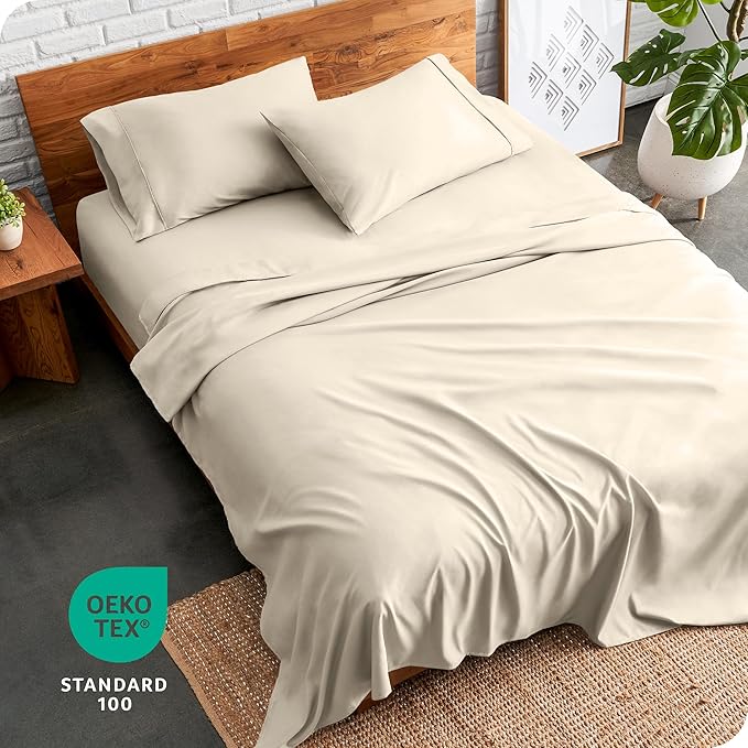 Split Head Flex King Sheet Set 4-Piece - Ultra-Soft Microfiber Deep Pocket