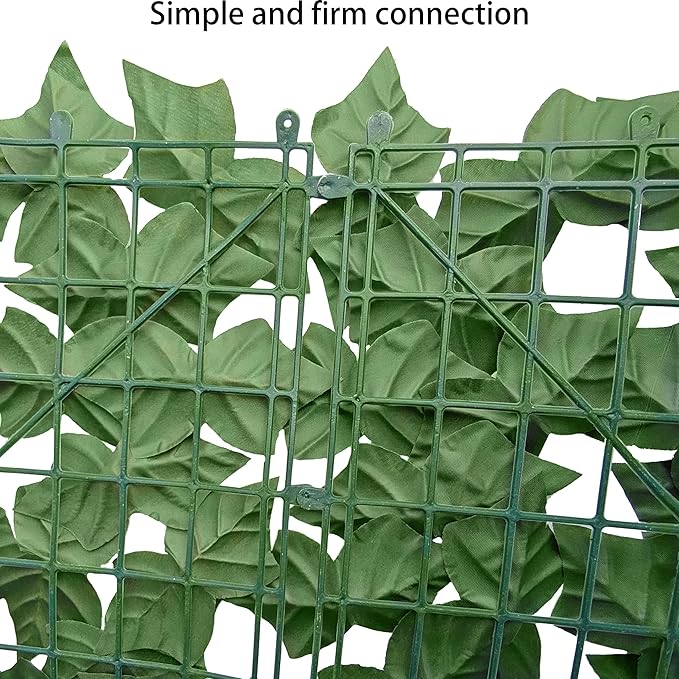 Artificial Ivy Privacy Fence Wall Screen: 40X100 in UV-Anti Faux Greenery Backdrop Ivy Vine Leaf Hedges Fence Panels for Patio, Balcony, Garden, Backyard Indoor Outdoor Green Decor