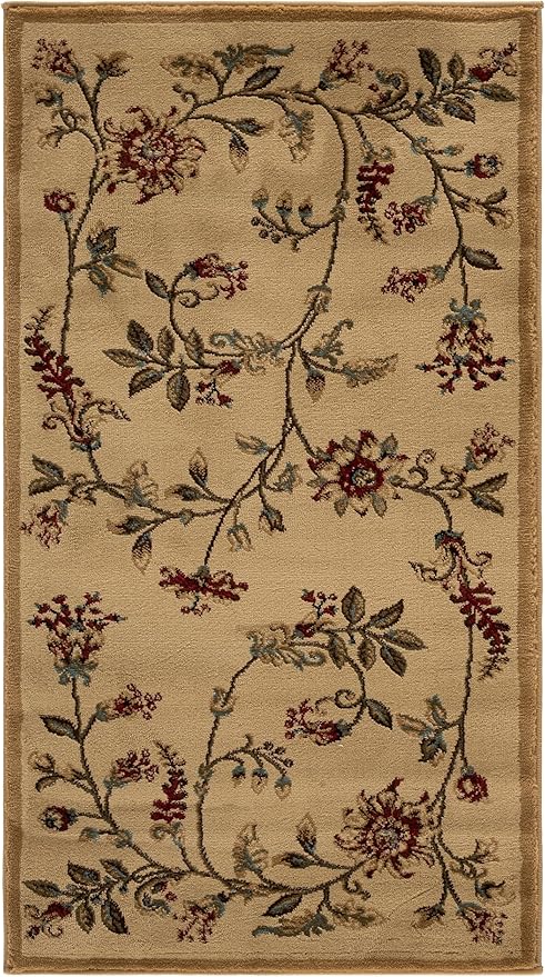 SAFAVIEH Lyndhurst Collection Area Rug - 2'3" x 4', Ivory & Multi, Non-Shedding & Easy to Clean, Ideal for Front Door, Kitchen, Foyer, Entryway, Accent Space (LNH552)