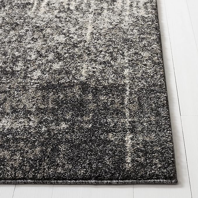 SAFAVIEH Retro Collection Area Rug - 10' x 14', Black & Light Grey, Modern Abstract Design, Non-Shedding & Easy Care, Ideal for High Traffic Areas in Living Room, Bedroom (RET2770-9079)