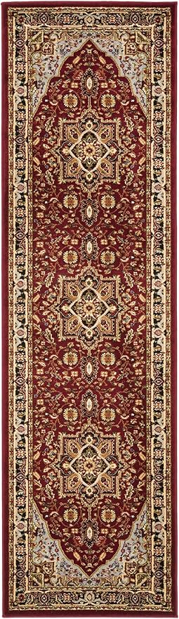 SAFAVIEH Lyndhurst Collection Runner Rug - 2'3" x 6', Red & Black, Traditional Oriental Design, Non-Shedding & Easy Care, Ideal for High Traffic Areas in Living Room, Bedroom (LNH330B)
