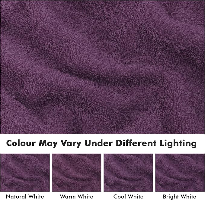 Face Towels Pack of 12 – 100% Cotton Wash Cloths (12x12 inch) – Soft, Quick Dry & Highly Absorbent Hand Towels for Bathroom, Spa, Gym, Kitchen and for Daily Use - (Dark Purple)