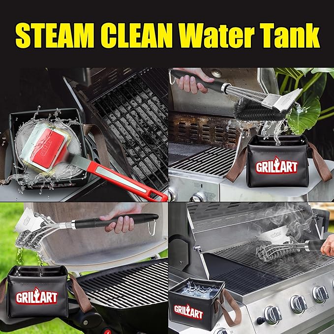 Grill Brush Bristle Free, Soak Basin, Perfect Partner for SteamWizards Grill Brush (Only Soak Basin No Grill Brush)