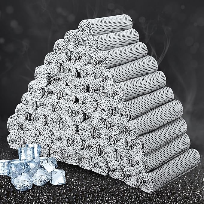 Cooling Towel Bulk - Neck & Face Cool Chilly Towels Microfiber Breathable Sport Sweat Rag for Gym, Yoga, Travel, Camping, Running, Outdoor