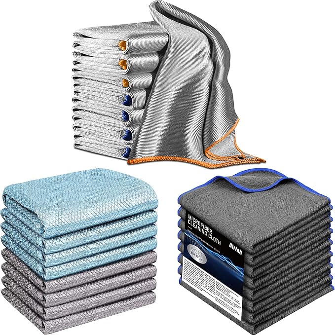 Airlab 24 Pack, Polishing Cloths & Fish Scale Cloths & Auto Deatiling Cloths