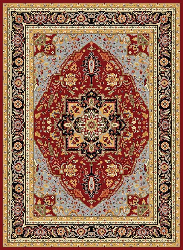 SAFAVIEH Lyndhurst Collection X-Large Area Rug - 12' x 18', Red & Black, Traditional Oriental Design, Non-Shedding & Easy Care, Ideal for High Traffic Areas in Living Room, Bedroom (LNH330B)