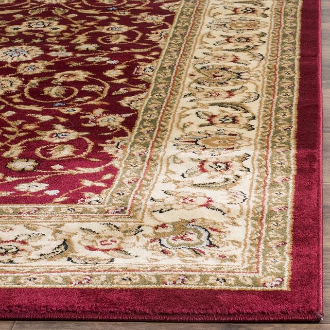 SAFAVIEH Lyndhurst Collection Runner Rug - 2'3" x 10', Red & Ivory, Traditional Oriental Design, Non-Shedding & Easy Care, Ideal for High Traffic Areas in Living Room, Bedroom (LNH312A)