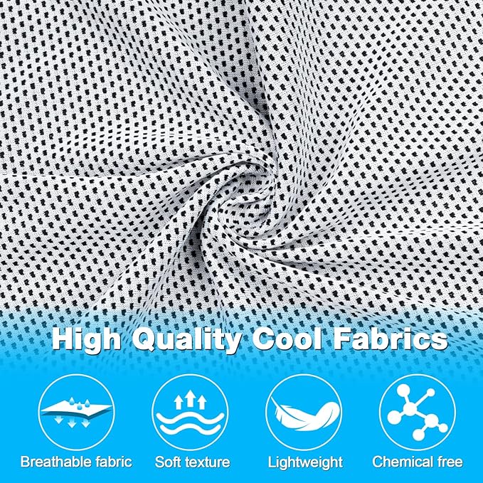 10 Pack Cooling Towels, Sweat Towels Cooling Towels for Neck and Face, Microfiber Towel Soft Breathable Towel for Gym, Yoga, Camping, Running, Fitness, Workout & More Activities(32"x12")