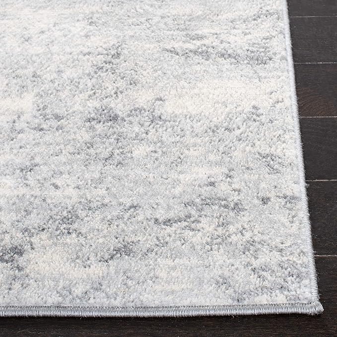 SAFAVIEH Brentwood Collection 3' x 5' Ivory/Grey BNT822A Modern Abstract Non-Shedding Living Room Bedroom Accent Rug