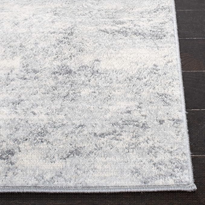 SAFAVIEH Brentwood Collection 6' x 9' Ivory/Grey BNT822A Modern Abstract Non-Shedding Living Room Bedroom Dining Home Office Area Rug