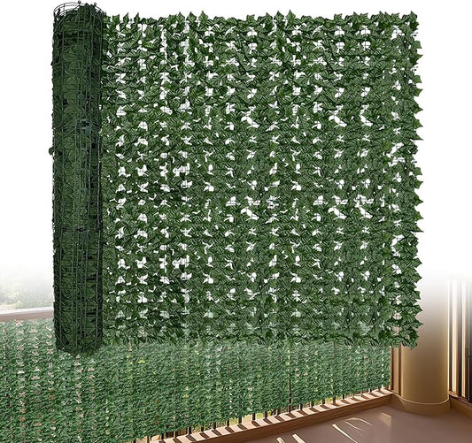 Artificial Ivy Privacy Fence Screen: 144 "x 72" (72 Sqft) Anti-Ultraviolet Artificial Hedge Grass Wall, Used for Indoor and Outdoor Green Background, Garden Greening Decoration