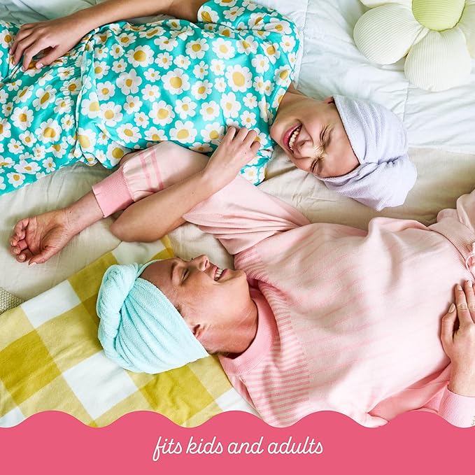 Turbie Twist 2-Pack Microfiber Hair Towel for Beauty, Travel, Gifting - Hair Wrap Turban for Straight, Wavy & Curly Hair - Premium Personal Care - Mermaid
