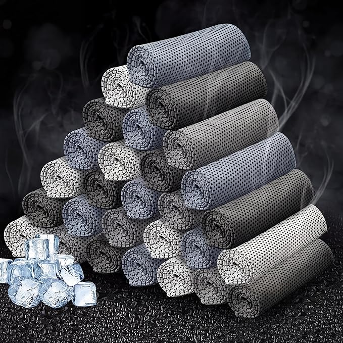 Cooling Towel Bulk - Neck & Face Cool Chilly Towels Microfiber Breathable Sport Sweat Rag for Gym, Yoga, Travel, Camping, Running, Outdoor