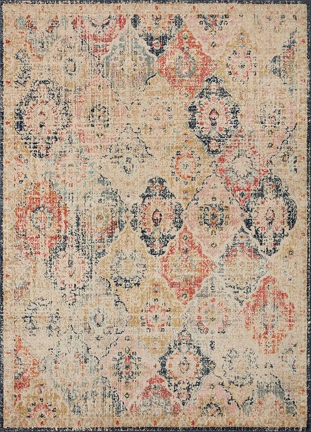 Loloi Jocelyn Collection JOC-07 Khaki/Multi 5'-5" x 7'-6" .38" Thick Area Rug