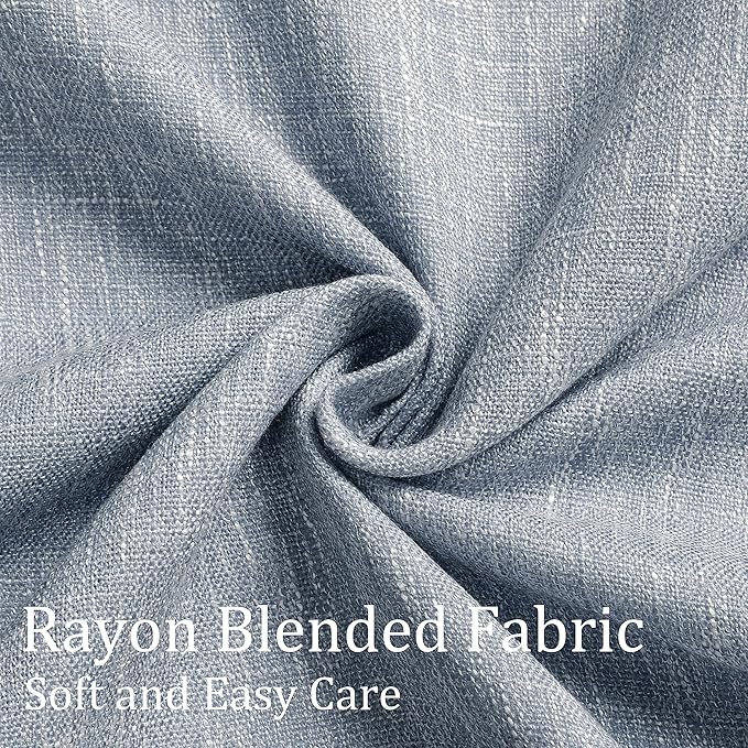 Vision Home Chambray Blue Pinch Pleated Full Blackout Curtains Room Darkening Window Curtains for Living Room Bedroom Thermal Insulated Pinch Pleat Blue Drapes with Hooks Back Tab 2 Panel 40" Wx120 L