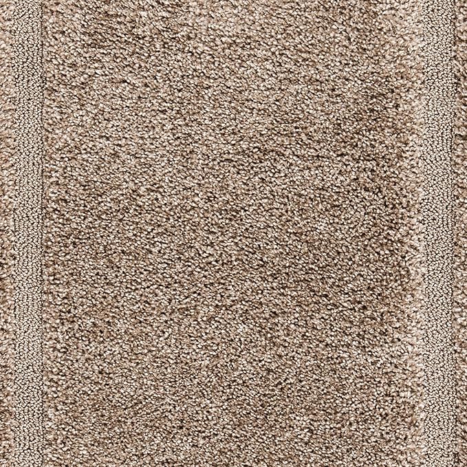 SAFAVIEH Florida Shag Collection 5'3" x 7'6" Beige / Beige SG454 Border Non-Shedding Living Room Bedroom Dining Room Entryway Plush 1.2-inch Thick Area Rug