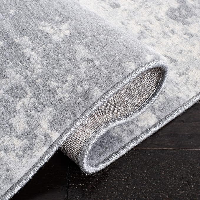 SAFAVIEH Brentwood Collection Runner Rug - 2' x 6', Grey & Ivory, Modern Abstract Design, Non-Shedding & Easy Care, Ideal for High Traffic Areas in Living Room, Bedroom (BNT822H)