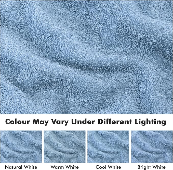 Face Towels Pack of 12 – 100% Cotton Wash Cloths (12x12 inch) – Soft, Quick Dry & Highly Absorbent Hand Towels for Bathroom, Spa, Gym, Kitchen and for Daily Use - (Sky Blue)