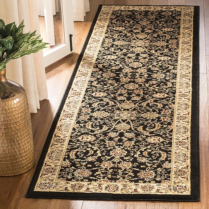 SAFAVIEH Lyndhurst Collection Runner Rug - 2'3" x 6', Black & Ivory, Traditional Oriental Design, Non-Shedding & Easy Care, Ideal for High Traffic Areas in Living Room, Bedroom (LNH219A)