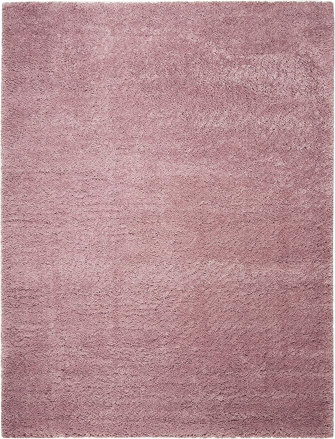 SAFAVIEH Area Rug 8x10 - Fontana Shag Collection - Large - Pink, Solid Pattern, Non-Shedding & Easy Cleaning, Ultra Plush Thick Pile, Ideal for Living Room, Bedroom, Dining Space (FNT800U)