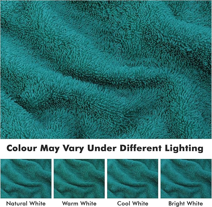 Face Towels Pack of 12 – 100% Cotton Wash Cloths (12x12 inch) – Soft, Quick Dry & Highly Absorbent Hand Towels for Bathroom, Spa, Gym, Kitchen and for Daily Use - (Teal)