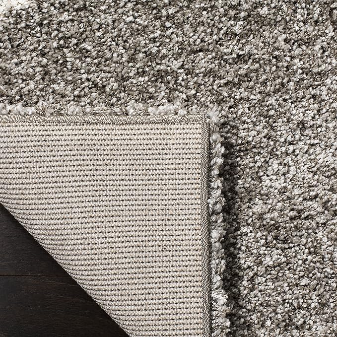SAFAVIEH Hudson Shag Collection Area Rug - 10' Square, Grey & Ivory, Modern Trellis Design, Non-Shedding & Easy Care, 2-inch Thick Ideal for High Traffic Areas in Living Room, Bedroom (SGH281B)