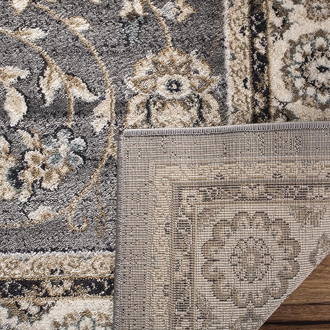 SAFAVIEH Lyndhurst Collection Runner Rug - 2'3" x 12', Grey & Cream, Traditional Oriental Design, Non-Shedding & Easy Care, Ideal for High Traffic Areas in Living Room, Bedroom (LNH340G)