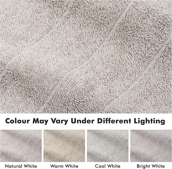 Bath Towels Set of 4 – 100% Cotton Light Grey Extra Large Towels for Bathroom, Spa Use (55x28 in) – Super Soft and Quick Dry Large Bath Sheets for Adults