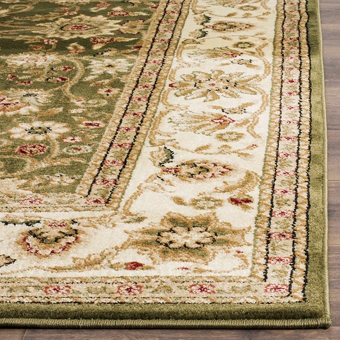 SAFAVIEH Lyndhurst Collection Accent Rug - 4' x 6', Sage & Ivory, Traditional Oriental Design, Non-Shedding & Easy Care, Ideal for High Traffic Areas in Entryway, Living Room, Bedroom (LNH212C)