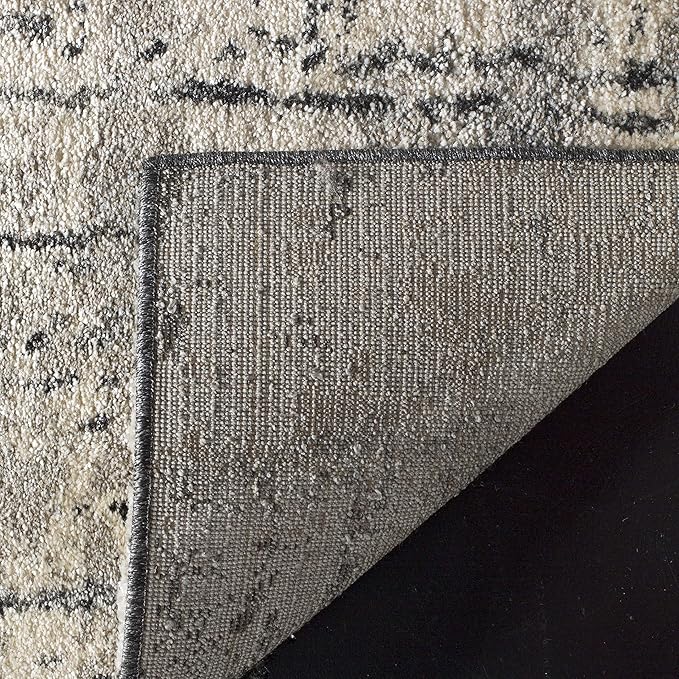 SAFAVIEH Retro Collection Runner Rug - 2'3" x 15', Black & Light Grey, Modern Abstract Design, Non-Shedding & Easy Care, Ideal for High Traffic Areas in Living Room, Bedroom (RET2770-9079)