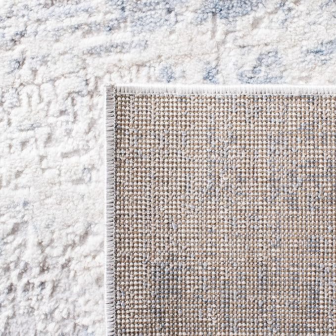 SAFAVIEH Amelia Collection Runner Rug - 2'2" x 6', Ivory & Blue, Modern Abstract Design, Non-Shedding & Easy Care, Ideal for High Traffic Areas in Living Room, Bedroom (ALA700A)