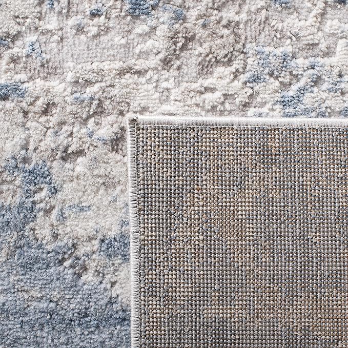 SAFAVIEH Amelia Collection Runner Rug - 2'2" x 6', Grey & Blue, Modern Abstract Design, Non-Shedding & Easy Care, Ideal for High Traffic Areas in Living Room, Bedroom (ALA705F)
