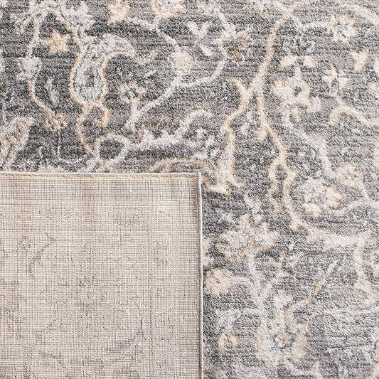 SAFAVIEH Isabella Collection X-Large Area Rug - 11' x 15', Grey & Dark Grey, Oriental Design, Non-Shedding & Easy Care, Ideal for High Traffic Areas in Living Room, Bedroom (ISA912H)